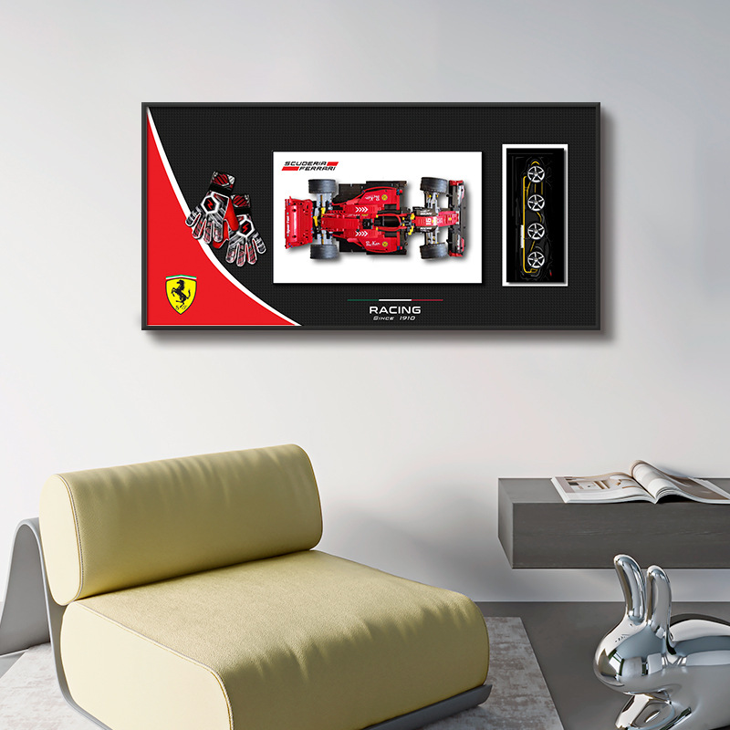 Sala de estar Entrada Dormitorio infantil Pintura decorativa Bloque de construcción tridimensional creativo Motocicleta Fondo de sofá Pintura de pared Mural de dormitorio