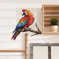 Cute Cartoon Branch Parrot Wall Decals for Kids' Bedrooms, Hallways, and Home Decor — Self-Adhesive, Wholesale, Cross-Border Options