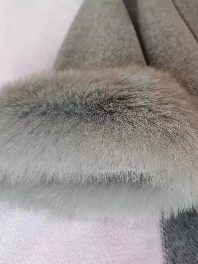 Зимний элитный двусторонний альпака, съёмный пояс, куртка, лиса, енот