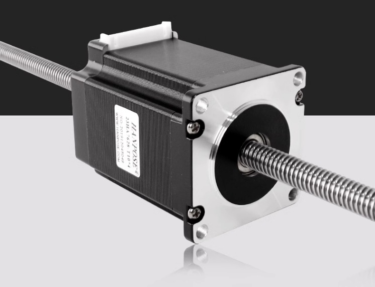 57贯穿式梯型丝杆步进电机T10直线螺杆伸缩线性马达贯通式长76MM