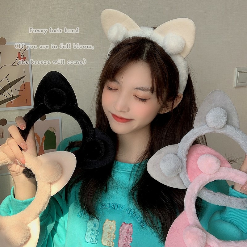 plush cat ears headband