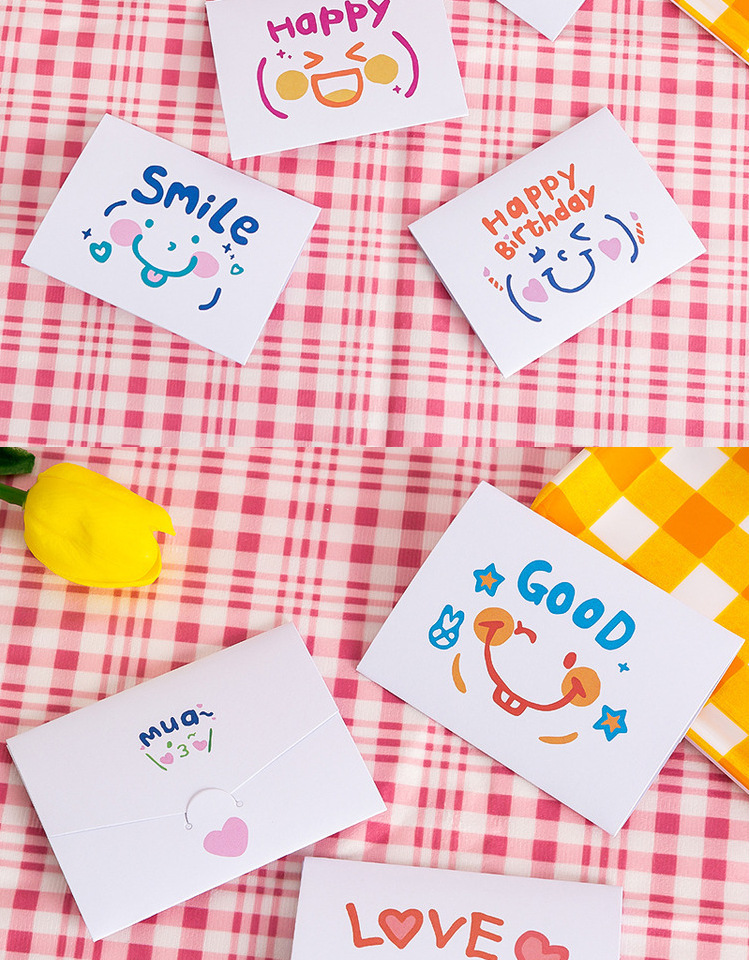 Letter, Heart Shape Pattern Sweet Letter Heart Shape Paper Birthday Festival Card