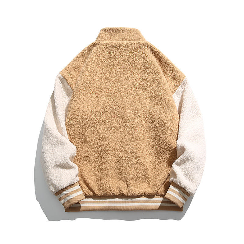 Men's Clothing Lambswool jacket for men in autumn and winter this year's new polar fleece thickened granular fleece fur jacket for men_voghion.com