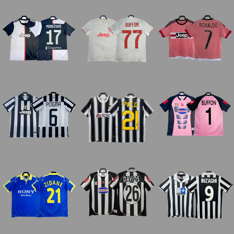 尤W复古球衣足球服经典怀旧博格巴迪巴拉C罗纳尔多皮尔洛球衣