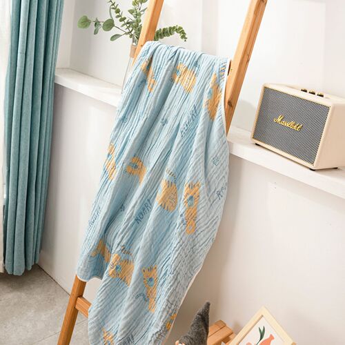 New Style Cotton Gauze Baby Blanket, Soft and Comfortable, Large Bath Towel 110*110cm, Children's Kindergarten Cover Blanket