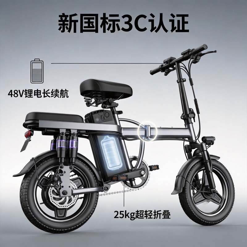 Electric Bikes: Newly Selected 48V Lithium Battery Folding Electric Bicycles, New National Standard Portable Electric Bikes for Ride-Hailing Electric Bikes: Newly Selected 48V Lithium Battery Folding Electric Bicycles, New National Standard Portable Electric Bikes for Ride-Hailing