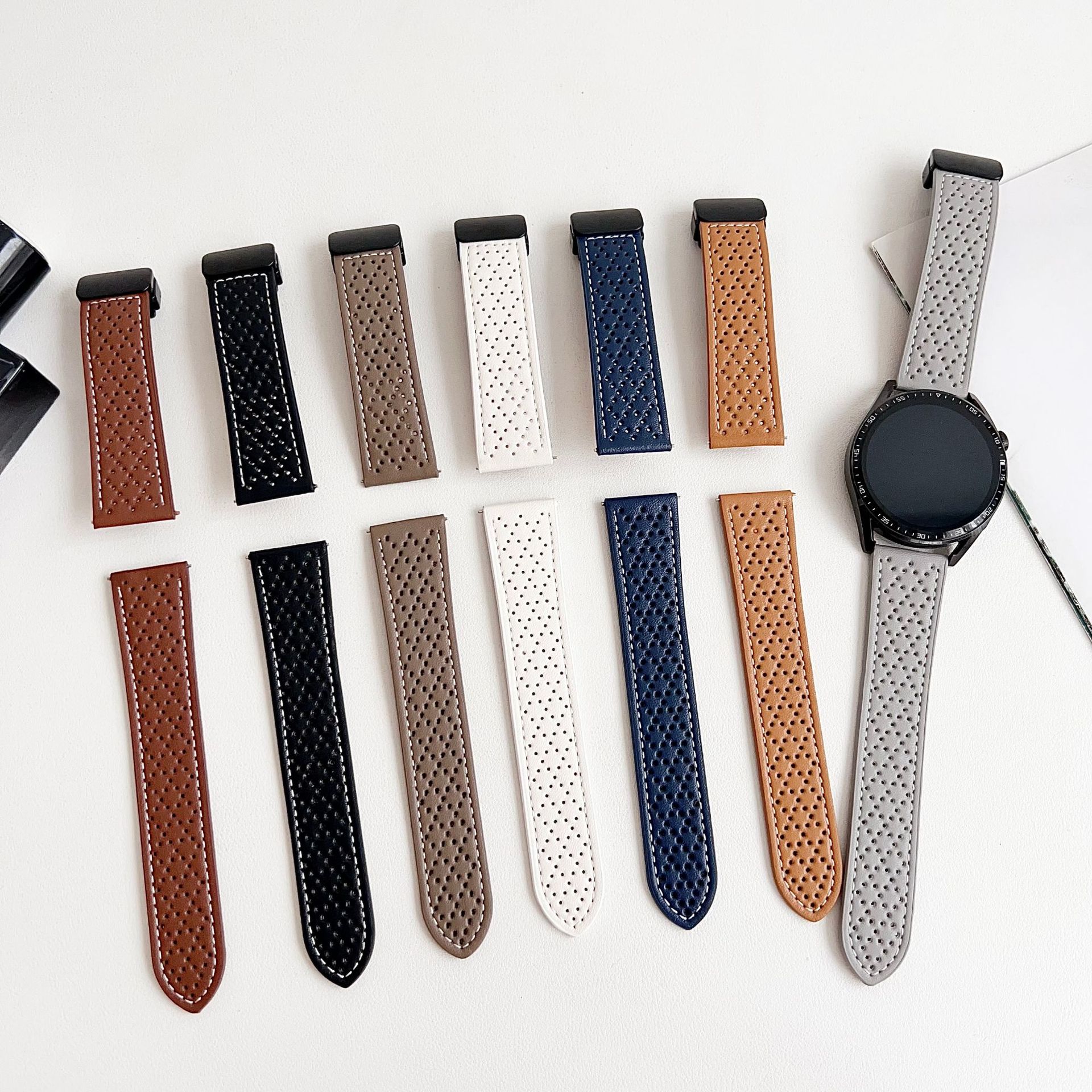 Breathable Strap Suitable for Huawei Gt5/Gt4/Gt3 Watch Strap Samsung Honor Garmin Magnetic Strap