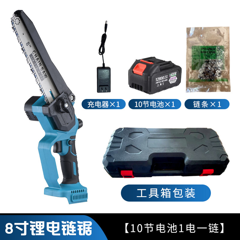 Motosierra motosierra motosierra de litio que ahorra mano de obra, cadena portátil y liviana, sierra de gasolina conveniente eléctrica, corte eficiente de leña