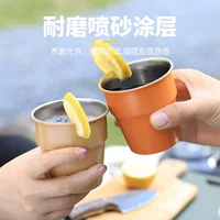 Открытый складной 304 чашка для воды из нержавеющей стали Портативная Кружка для пикника Кофейная чашка Туристическое оборудование 300 мл Наборная чашка