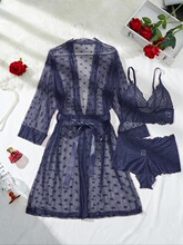 D 42535 Lace Tie Home Bathrobe ��˿ϵ��ԡ�� ŷ���羳