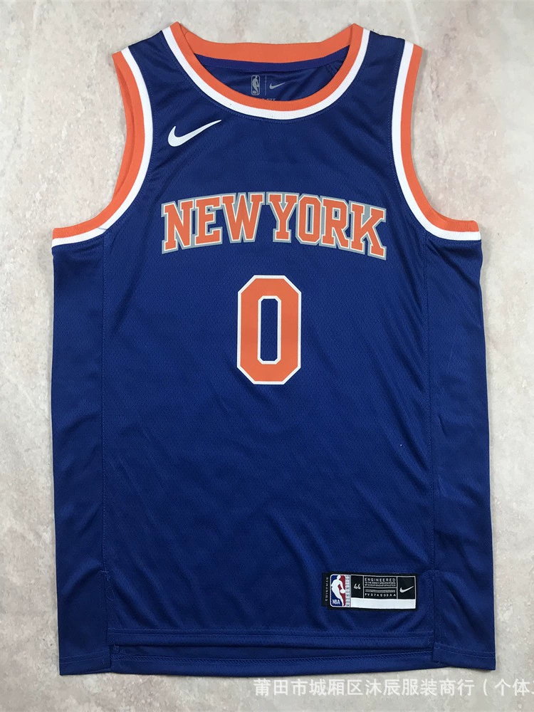 Горячее прессование американская баскетбольная форма Knicks Timberwolves Lakers Clippers Edwards Westbrook Russell спортивная майка