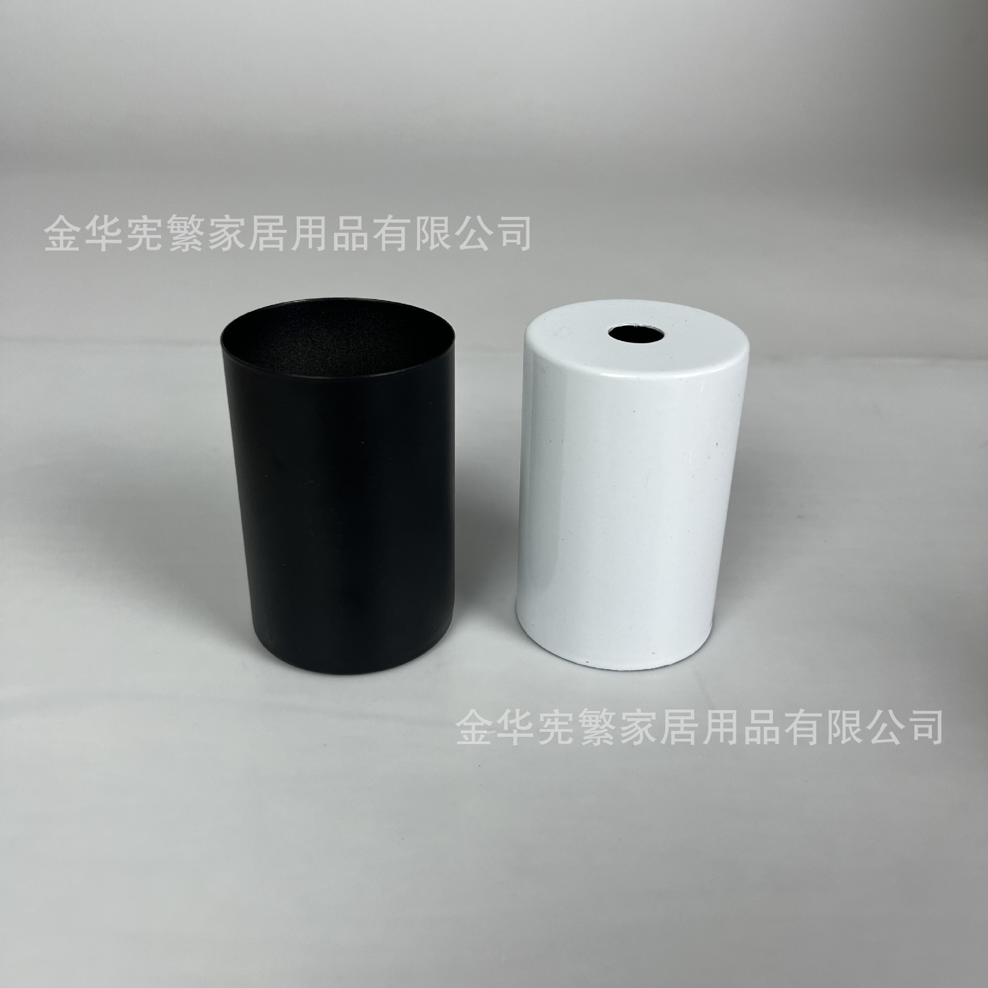 Yiwu spot E27 blanco y negro oro cromo lámpara taza de sombrero cubierta accesorios de lámpara accesorios de lámpara de mesa de metal