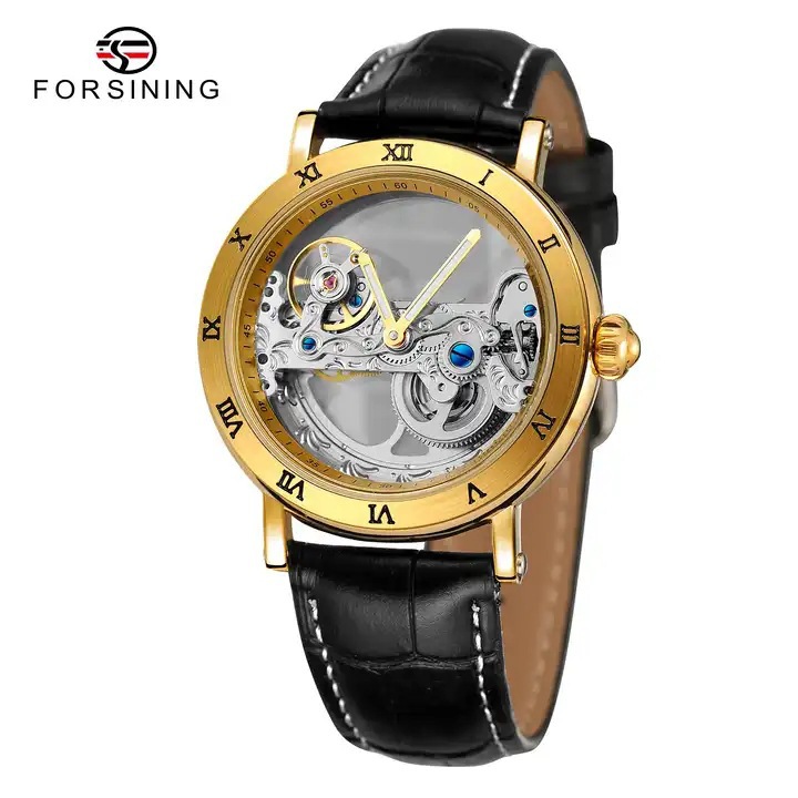 Fusini forsining Fashion Double-sided Hollow Watch Carved Movement Automatic Mechanical Watch_voghion.com
