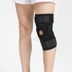 鋼板支撐護膝運動加壓可調節髕骨帶籃球運動護膝登山跑步綁帶護具