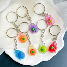 迷你夜光水果小乌龟钥匙扣手机挂件创意包包挂饰送闺蜜小礼物批发