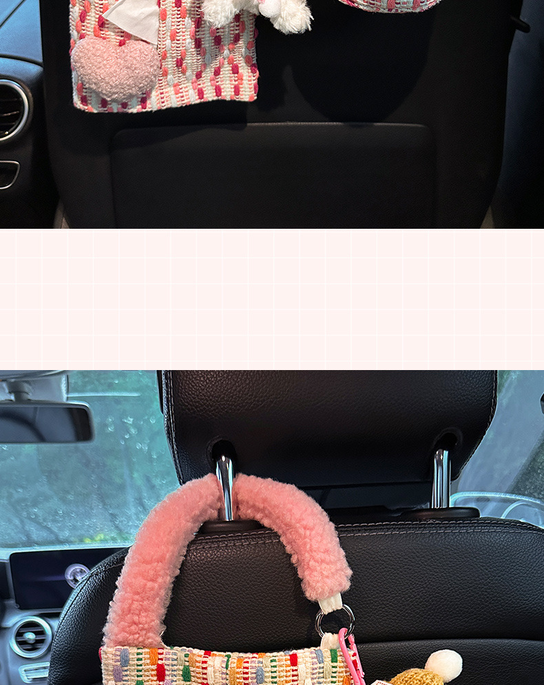 Car-Mounted Tissue Box, Hanging Type, 2026 New Model, High-End Car Tissue Holder, Practical Storage