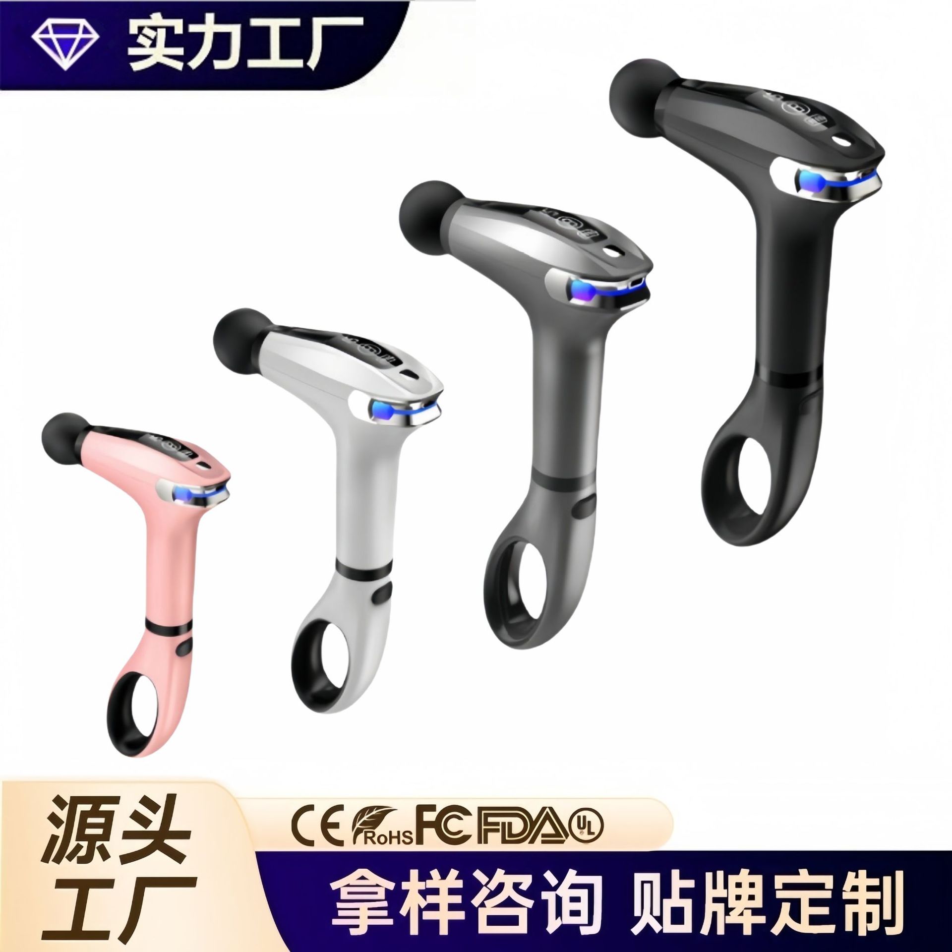 Muscle Relaxation Portable Fitness Device with Extended Handle Version Electric Massage Gun Fascia Gun Massager Silent Pro