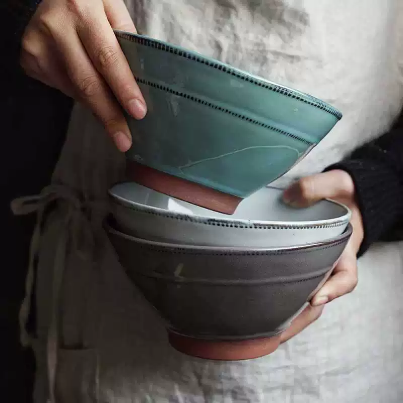 Ceramic big soup bowl, tableware, megaphone