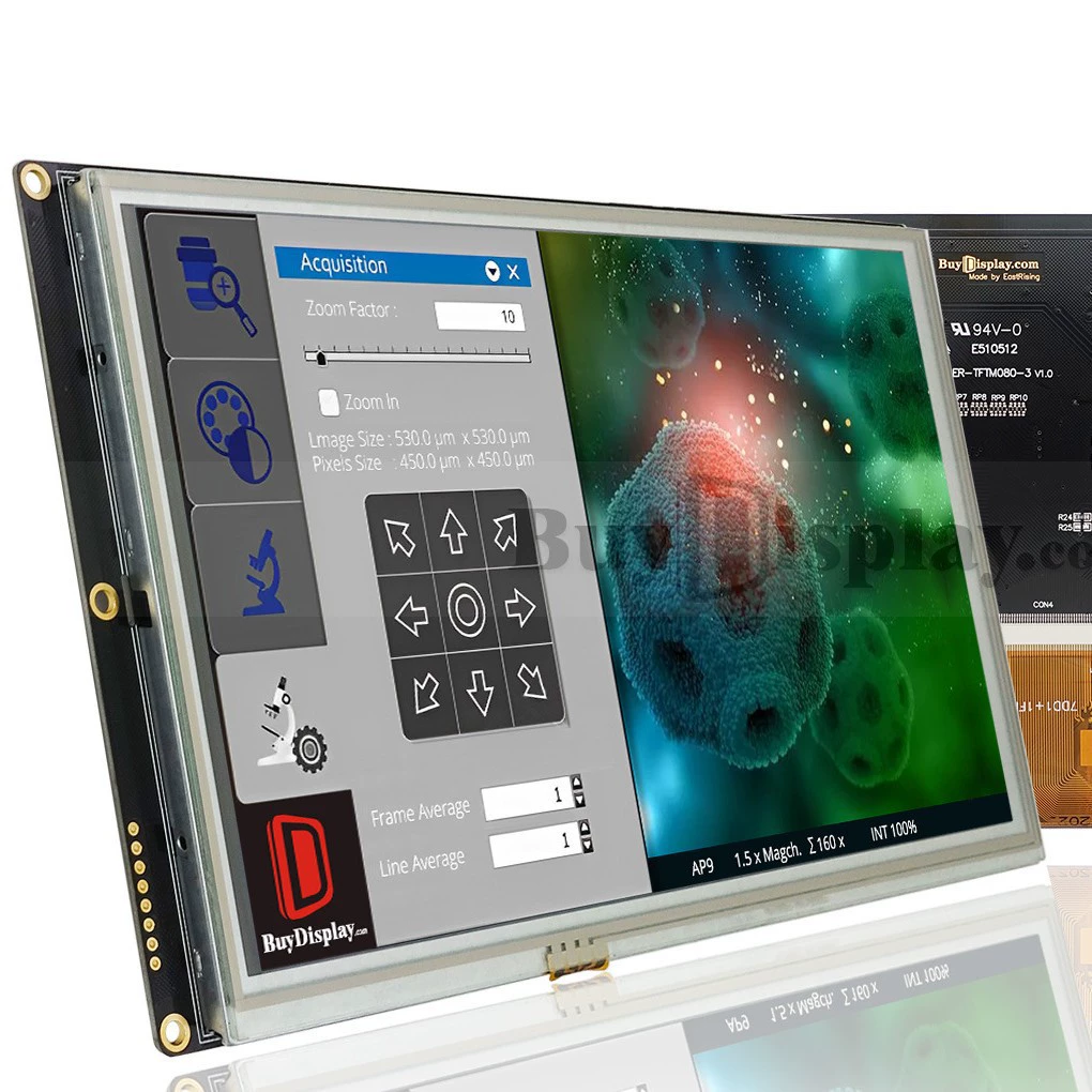 8-дюймовый TFT LCD цветной дисплей с платой управления LT7683/порты последовательной связи/можно использовать для воспроизведения