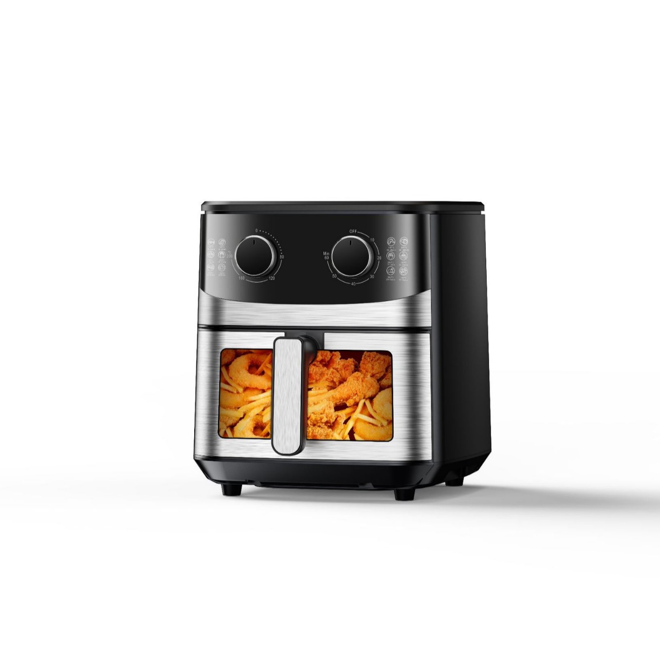 2026新款家用空气炸锅上下加热可视智能触控跨境电炸锅airfryer