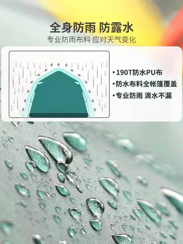 Outdoor Tent Full-automatic Hexagon Tent Camping Thickened Rainproof Sun-proof Insect-proof Camping Outdoor Portable Folding