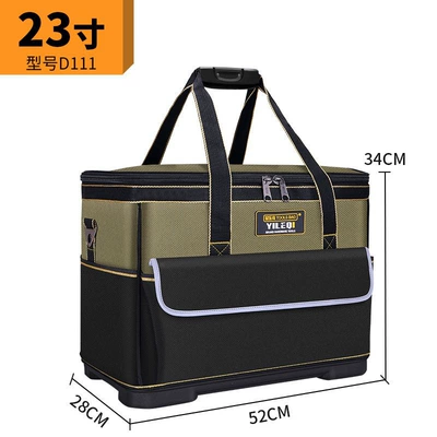 Repair kit Portable Woodworking Tool Bag - 23inch-military-green-plastic-bottom-shoulder-strap