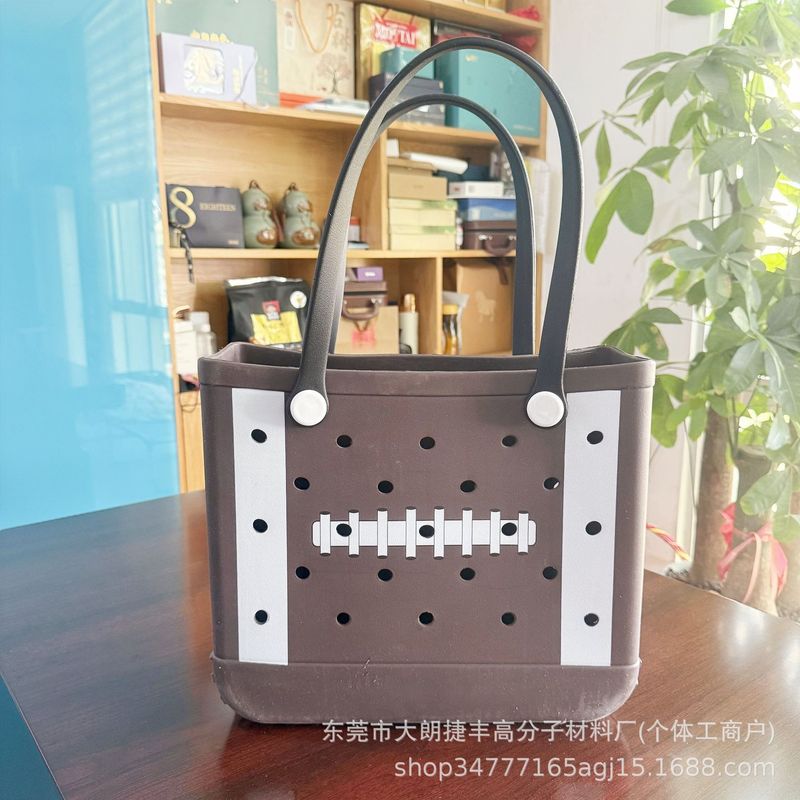 欧米の大型EVAビーチバッグ多機能収納バッグ女性用ハンドバッグDIY穴バッグ大容量スポット|undefined