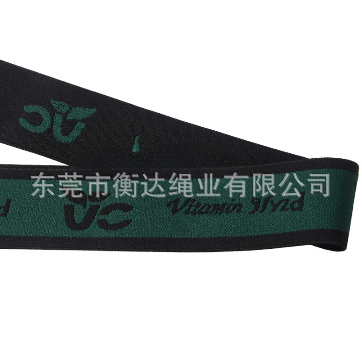 Inventario de 4cm letras de color VC computadora Jacquard elástica ropa pantalones falda debajo de la cintura cintura elástica