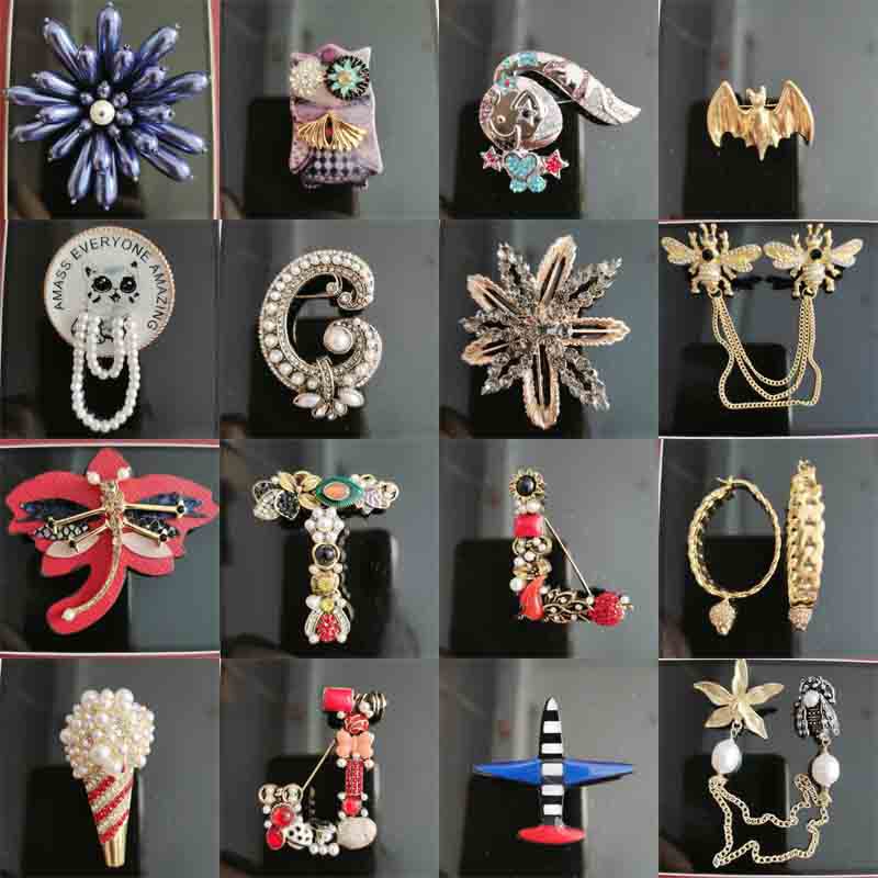 Casual Letter Flower Alloy Unisex Brooches display picture 1