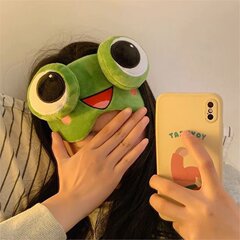 睡眠用アイマスク カエル 遮光疲労 頭を絞る 昼休み かわいい 睡眠 漫画 氷湿布 男女兼用 面白い Huihang