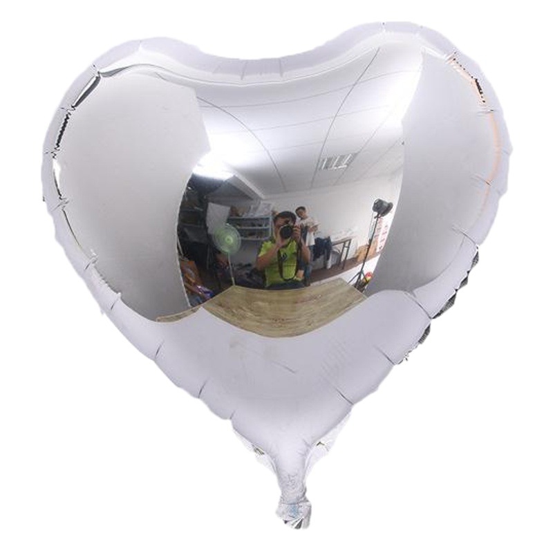 Globo de aluminio en forma de corazón de 18 pulgadas, venta al por mayor transfronteriza, decoración para fiestas, decoración de escenarios, globo en forma de corazón para bodas y fiestas