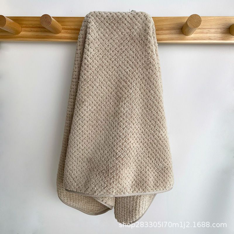 Toalla de coral para lavar la cara absorbe agua sin caer veloz para secar el cabello para hombres para limpiar el cabello