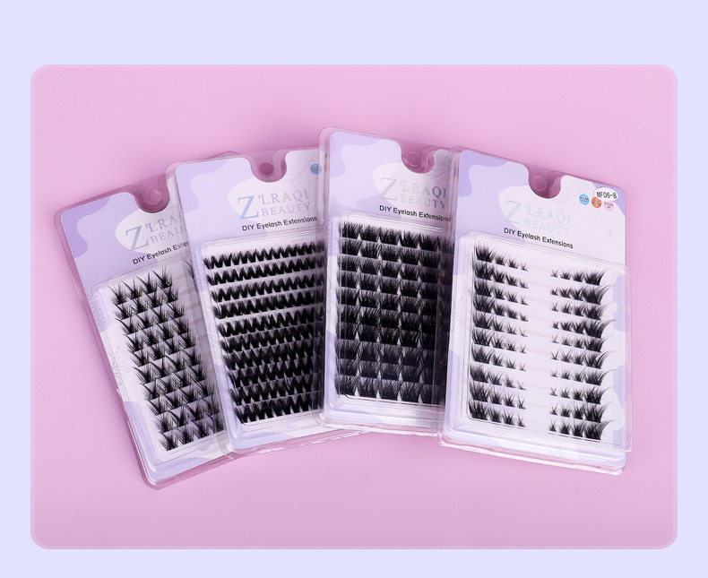 Foreign trade Fox series oblique flying simulation self-grafted single cluster false eyelashes, big eyes comfortable and natural segmented fishtail eyelashes undefined