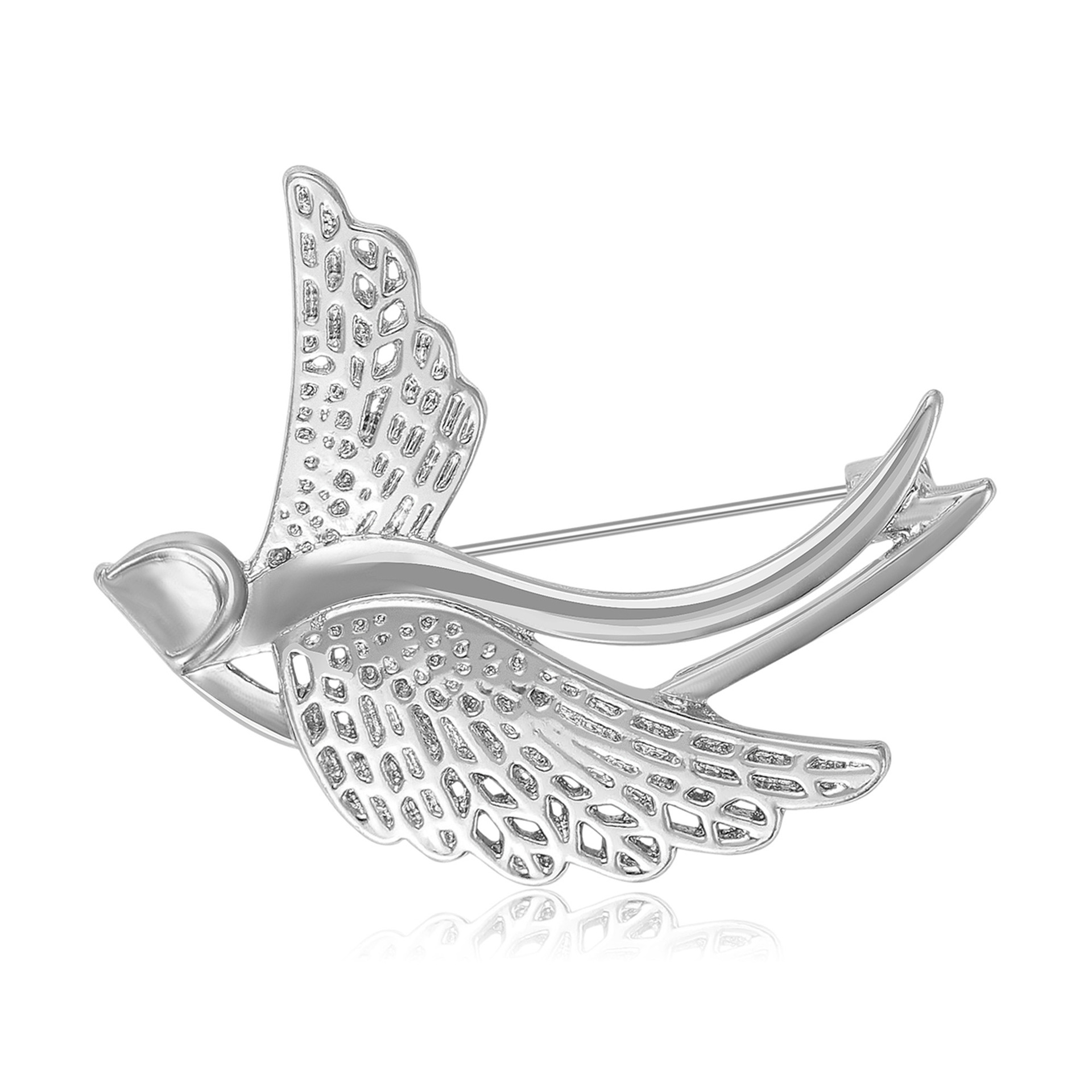 Schwalben Brosche Im Europäischen Stil Emaille Glänzend Ausgehöhlt_voghion.com