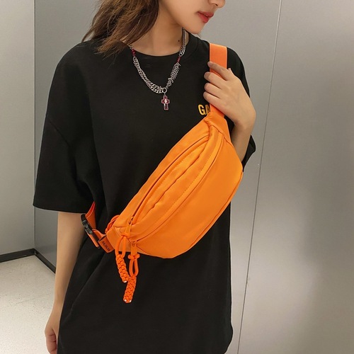 Japanese chest bag for women  summer new style casual simple crossbody bag sports couple small bag versatile Hong Kong style waist bag for men