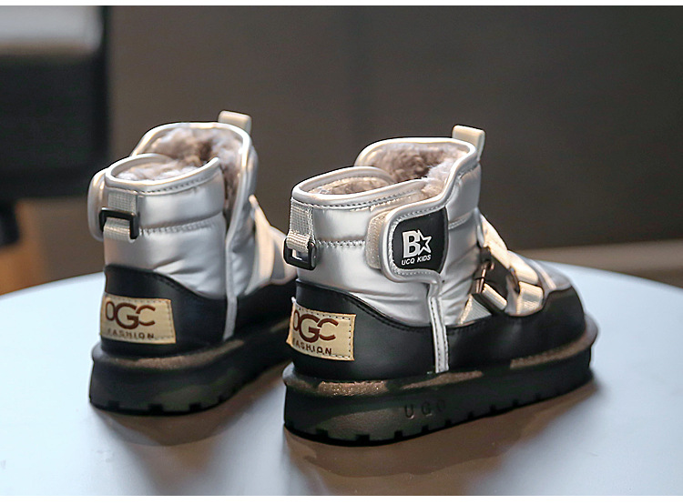 Bottes de neige d'hiver pour enfant chaussures fourrées chaudes_voghion.com