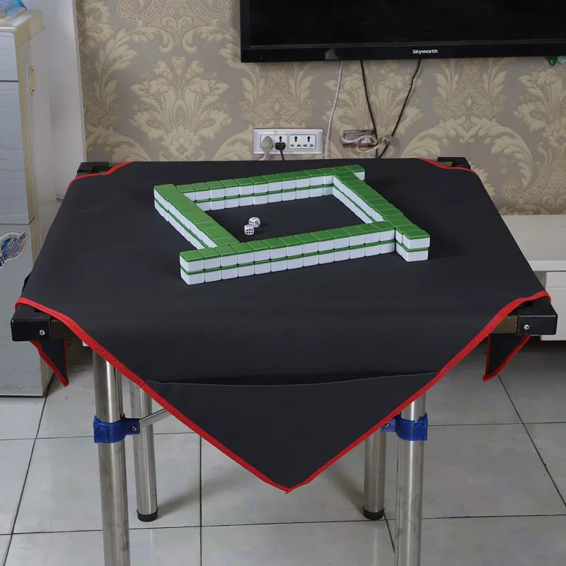 Водонепроницаемая шумопоглощающая кожаная скатерть для маджонга, бытовой квадратный коврик для маджонга с карманом, большой размер — .4 основание Dezhuzhu.