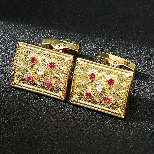 Retro Pink Diamond Cuff Pins
