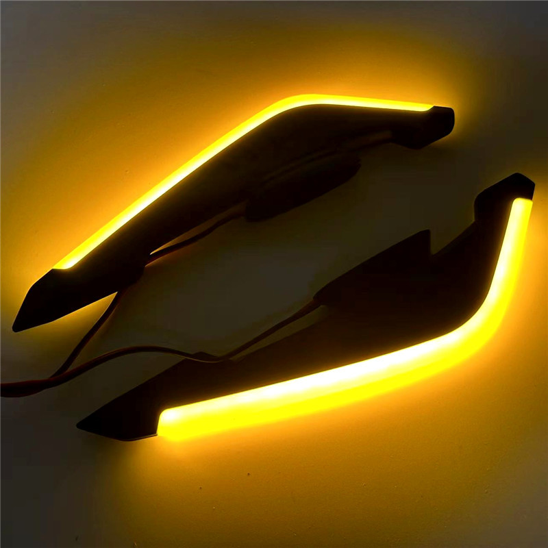 Motocicleta Accesorios de modificación de coche deportivo con luz cuchillo de viento coche eléctrico 12V luz fría LED decoración ala de viento fijo pegatinas laterales de la carrocería