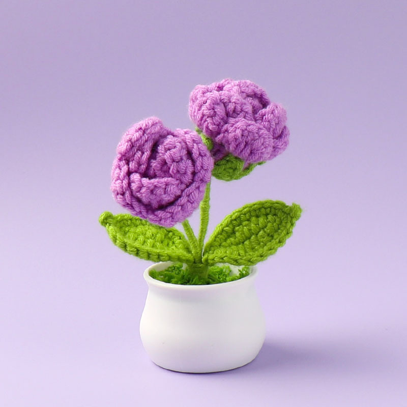 完成品クロスボーダーニットウールひまわり鉢植え造花研究デスクトップ装飾品卒業子供の日の小さなギフト|undefined