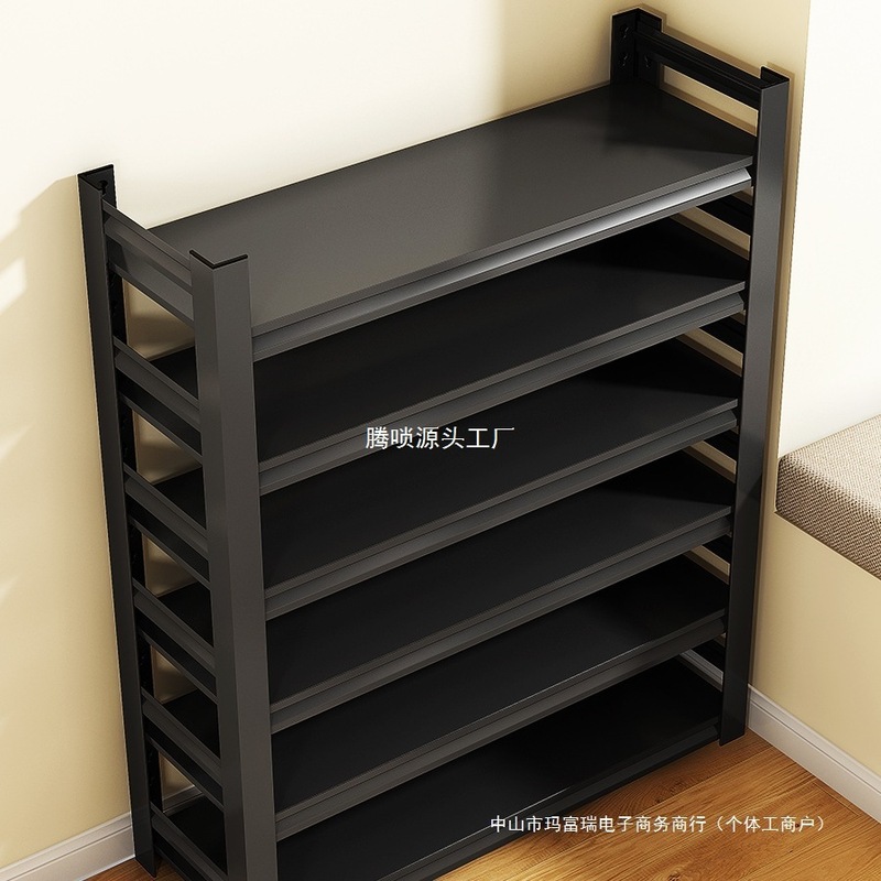 家庭用スチールシューズラック玄関床置き多層収納ラックアイアンシンプルな収納ラック玄関ドア後靴キャビネット|undefined