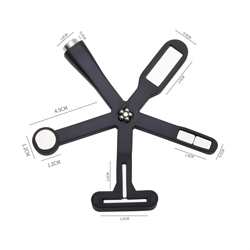 Nuevo imán multifuncional de ojo de gato de uñas cinco en uno patrón estrella de cinco puntas potente imán de hierro herramienta de imán de ojo de gato