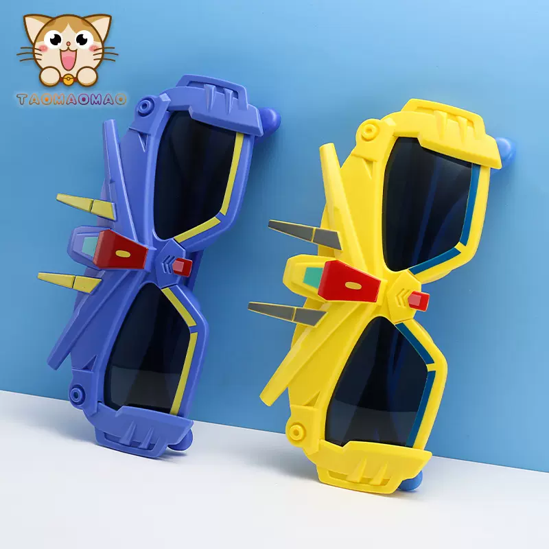 2025新款儿童偏光墨镜卡通遮阳眼镜硅胶工厂批发变形金刚太阳镜男