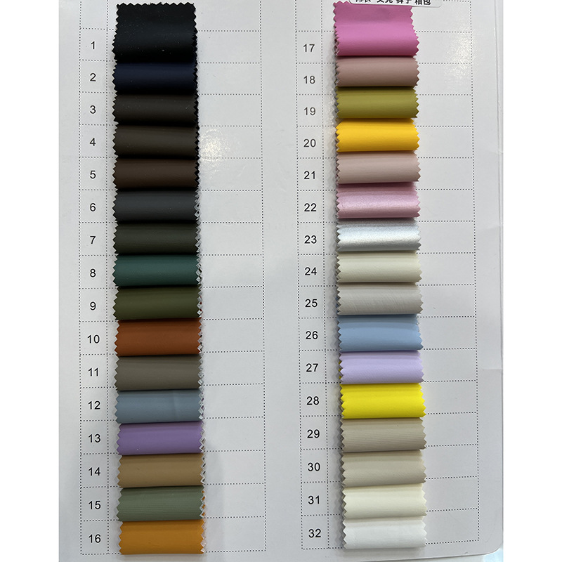 针织底弹力哑光PU布 仿皮雾面雾感面料 宠物服羽绒服夹克风衣面料