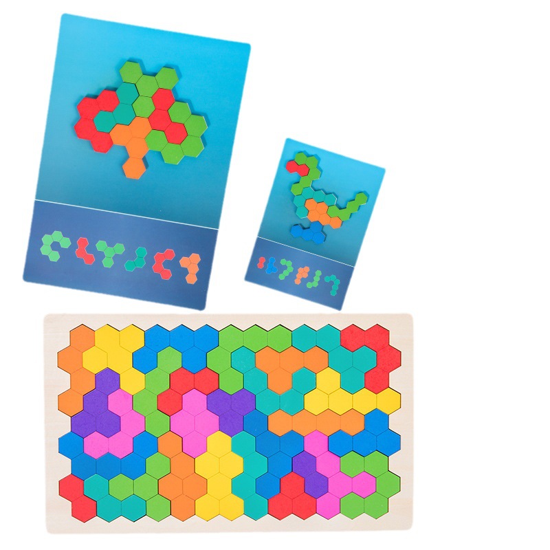 Niños panal creativo rompecabezas jardín de infantes bebés educación temprana puzzle pensamiento lógico concentración entrenamiento juguetes de madera