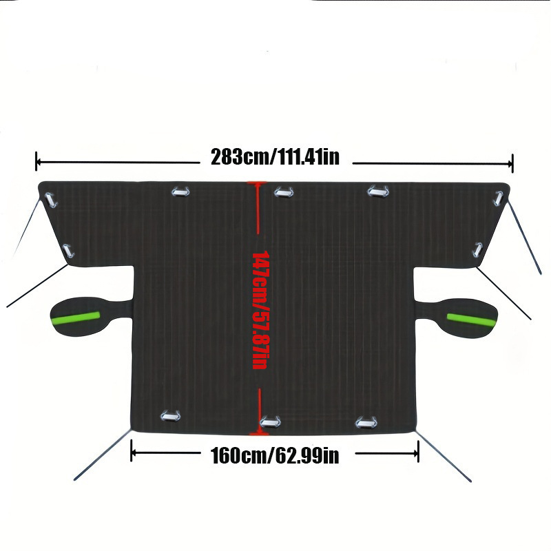 Tie Niu Car Windshield Snow Cover with Magnets Oxford Cloth (Car snow shield) - 6-straps-enlarged-10-magnets-oxford-cloth-snow-cover