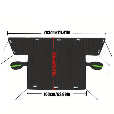 Cross-Border Car Front Snow Shield 10 Magnets Oxford Cloth Front Windshield Anti-Freeze Anti-Frost Anti-Snow Cover Heat Insulation (Car snow shield) - 6-bandages-enlarged-10-magnets-oxford-cloth-snow-cover