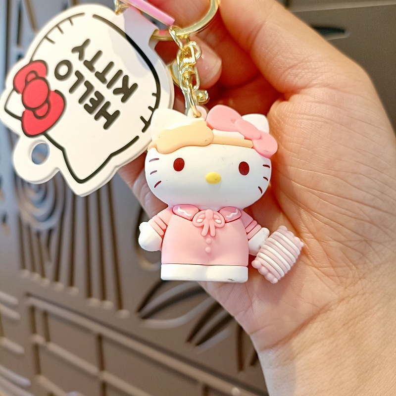 サンリオの着せ替え日記アニメのキーホルダーがかわいいkt猫の公の子のカバンのストラップの女の子のアクセサリー|undefined