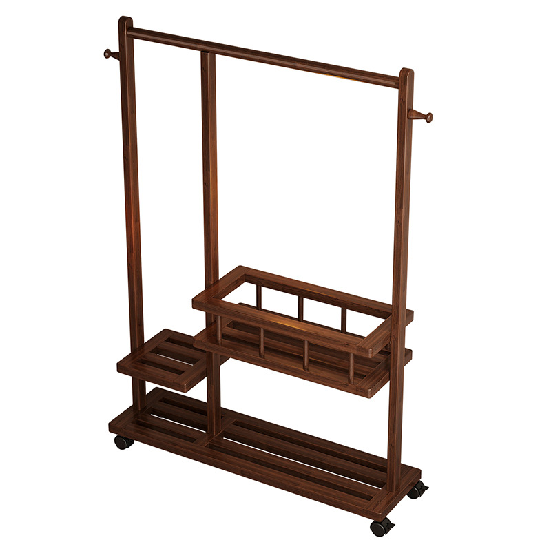 Percha de ropa simple multifuncional suelo doméstico vertical armario estante de almacenamiento de ropa percha de ropa percha de sombrero