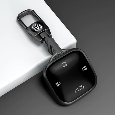 Cover Third Generation Cs55/35/X5 Eado — Car key bag - model-e-key-cover-metal-buckle-titanium-gray
